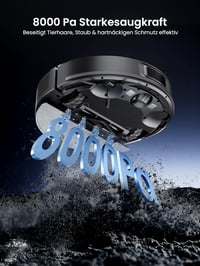 Proscenic Q10 robotporszívó felmosó funkcióval, 8000Pa, 200 perces üzemidő, LiDAR navigáció 2