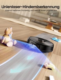 Robotický vysávač Proscenic Q20Plus s funkciou mopovania, 10 000 Pa, výdrž batérie 200 minút, bezvrecková vyprázdňovacia stanica, 3 v 1, na zvieracie chlpy, koberce a tvrdé podlahy, čierny 5