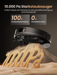 Robotický vysávač Proscenic Q20Plus s funkciou mopovania, 10 000 Pa, výdrž batérie 200 minút, bezvrecková vyprázdňovacia stanica, 3 v 1, na zvieracie chlpy, koberce a tvrdé podlahy, čierny 2