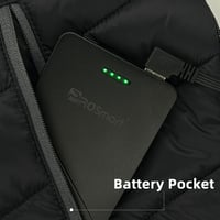 PROSmart 10000 mAh USB-C Powerbank Fűthető Mellényekhez - Hordozható Akkumulátor Csomag Hosszabb Kültéri Használathoz, Fekete 6