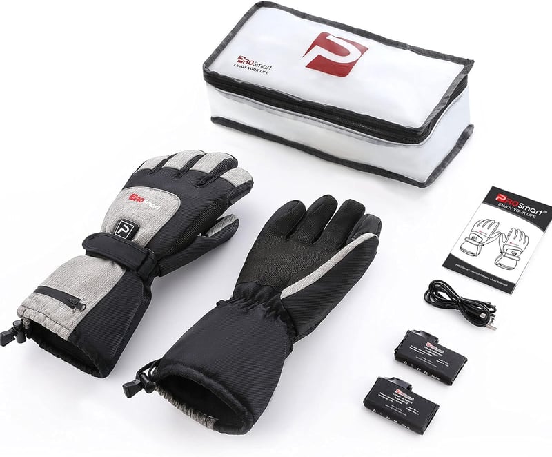 PROSmart Elektromos Fűthető Kesztyű L-es 4400 mAh Akkumulátorral - Vízálló Téli Kesztyű 3 Hőfokozattal Síeléshez, Túrázáshoz, Motorozáshoz