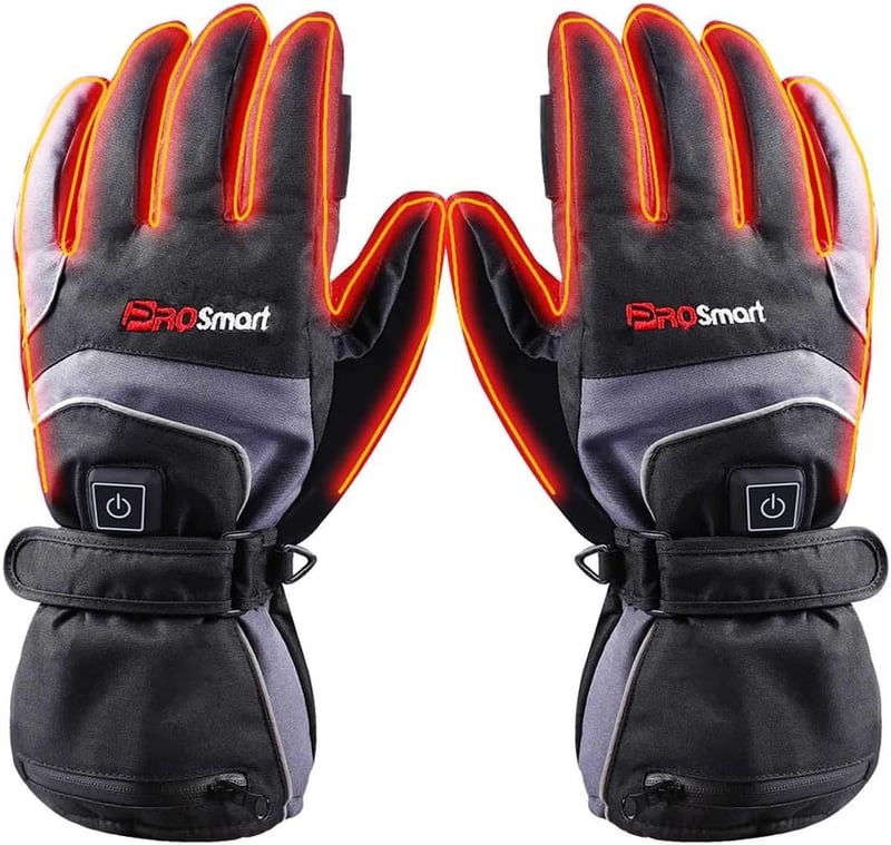 PROSmart Elektromos Fűthető Kesztyű L-es Akkumulátorral - Unisex Kézmelegítő Síeléshez, Snowboardozáshoz, Téli Sportokhoz