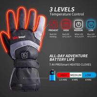 PROSmart Elektromos Fűthető Kesztyű L-es Akkumulátorral - Unisex Kézmelegítő Síeléshez, Snowboardozáshoz, Téli Sportokhoz 3