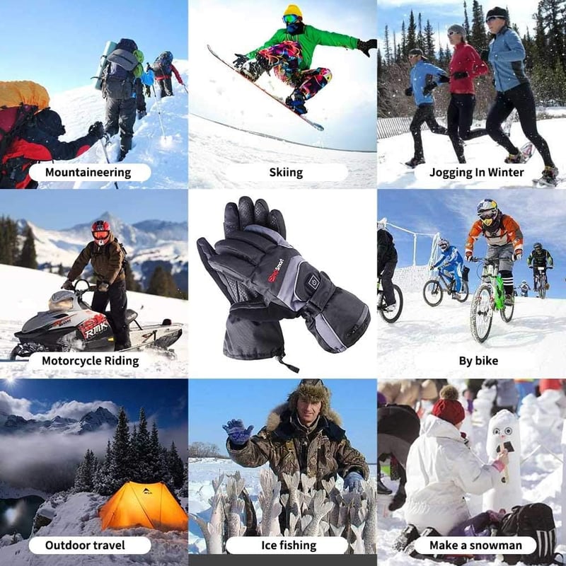 PROSmart Elektromos Fűthető Kesztyű L-es Akkumulátorral - Unisex Kézmelegítő Síeléshez, Snowboardozáshoz, Téli Sportokhoz