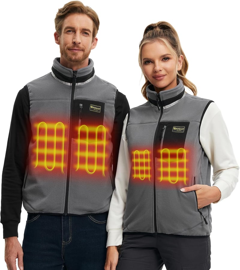 PROSmart Unisex Fűthető Mellény USB Akkumulátorral, Könnyű Fleece