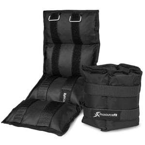 ProsourceFit set utega za zglobove ruku i nogu, 2 komada, podesivi utezi na čičak za vježbanje, za muškarce i žene, 5 funti (pribl. 2,3 kg), crni