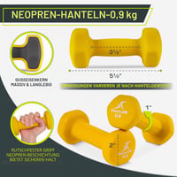 ProSource Neoprénové činky s protišmykovým úchopom, súprava 2 kusov na cvičenie, 1-12 lb 2