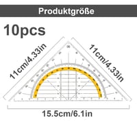 Prota 10 részes geometria szögmérő készlet, rajzoláshoz, iskolához, irodához 2