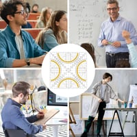 Prota 10 részes geometria szögmérő készlet, rajzoláshoz, iskolához, irodához 7