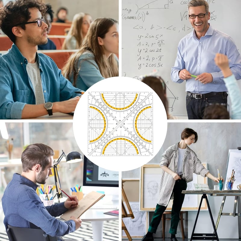 Prota 10 részes geometria szögmérő készlet, rajzoláshoz, iskolához, irodához
