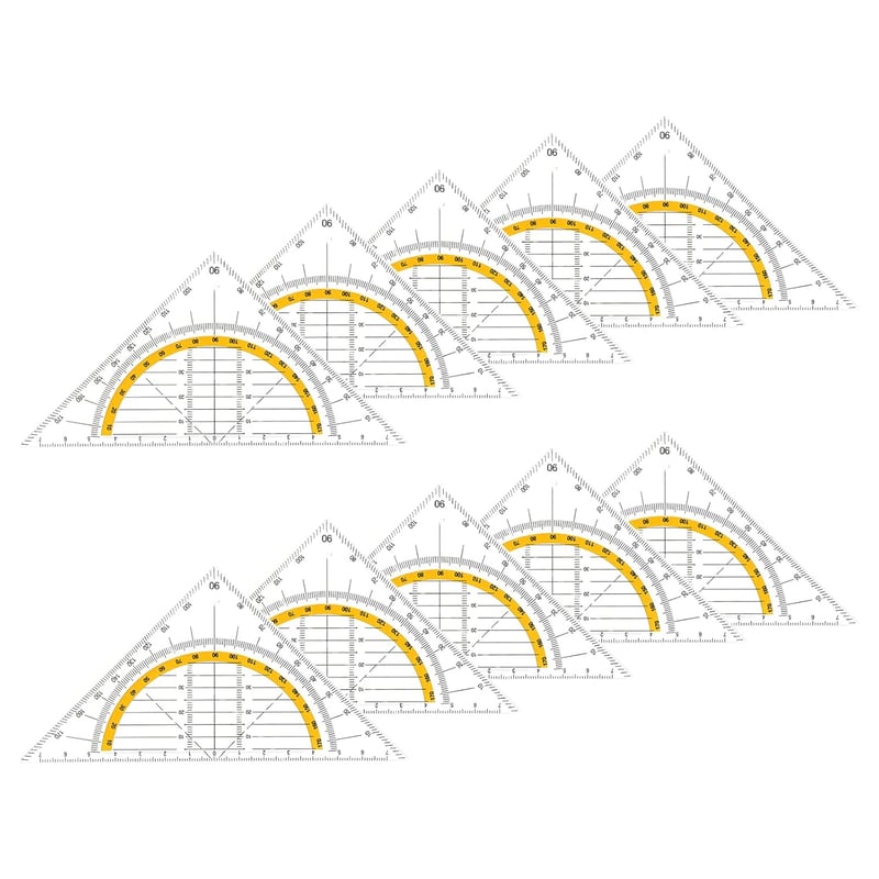 Prota 10 részes geometria szögmérő készlet, rajzoláshoz, iskolához, irodához