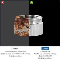 prota M30x1.5 Radiátor Termosztát Adapter Rozsdamentes Acél 4db Fűtési Szelep Adapter 6
