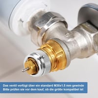 prota M30x1.5 Radiátor Termosztát Adapter Rozsdamentes Acél 4db Fűtési Szelep Adapter 5