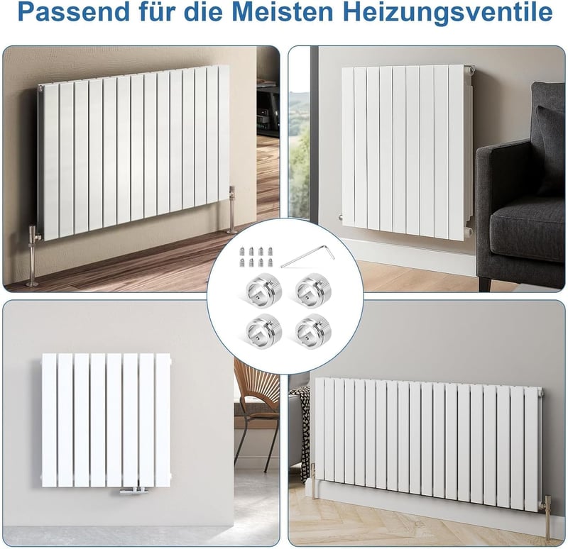 prota M30x1.5 Radiátor Termosztát Adapter Rozsdamentes Acél 4db Fűtési Szelep Adapter