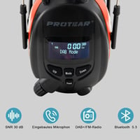 PROTEAR Bluetooth 5.3 Hallásvédő Fejhallgató DAB/DAB+/FM Rádióval - Újratölthető, Kihangosítható, 30dB Zajcsökkentés, Kényelmes Viselet 2
