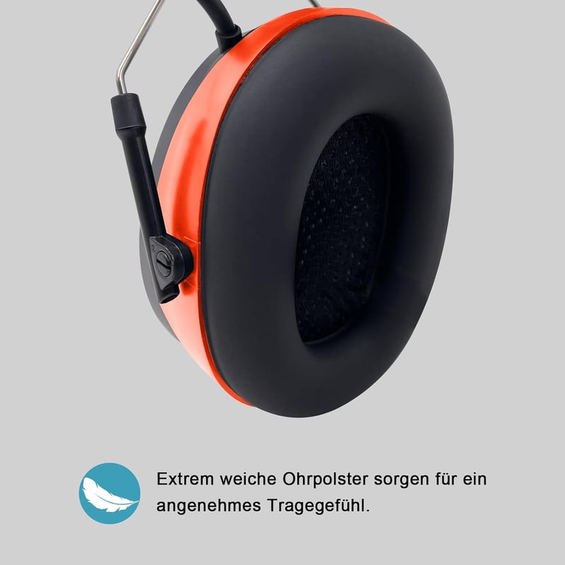 PROTEAR Bluetooth 5.3 Hallásvédő Fejhallgató DAB/DAB+/FM Rádióval - Újratölthető, Kihangosítható, 30dB Zajcsökkentés, Kényelmes Viselet