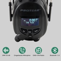 PROTEAR Bluetooth 5.3 Hallásvédő Fültok DAB/DAB+/FM Rádióval, Újratölthető, Kihangosítóval, 30dB SNR - Fűnyíráshoz, Fűrészeléshez, Műhelymun 2