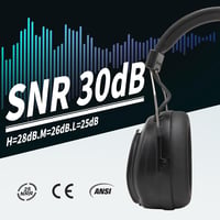 PROTEAR Bluetooth 5.3 Hallásvédő Fülvédő DAB+/FM Rádióval, Újratölthető Akkumulátor, SNR 30dB 2