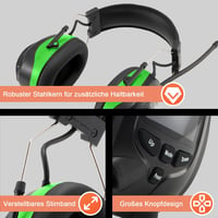 PROTEAR Bluetooth 5.3 Hallásvédő Rádióval DAB/DAB+/FM - Újratölthető Fülvédő Kihangosító Funkcióval, 30dB SNR - Fűnyíráshoz, Fűrészeléshez,  5