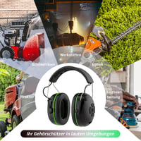 PROTEAR Bluetooth 5.4 Hallásvédő Fülvédő, Hi-Fi Hangszórókkal, 120 Órás Üzemidővel, Fűnyíráshoz, Famunkákhoz, 30dB Zajcsökkentés 6