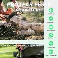 PROTEAR Bluetooth 5.4 Hallásvédő Fülvédő, Hi-Fi Hangszórókkal, 120 Órás Üzemidővel, Fűnyíráshoz, Famunkákhoz, 30dB Zajcsökkentés 7