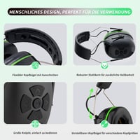PROTEAR Bluetooth 5.4 Hallásvédő Fülvédő, Hi-Fi Hangszórókkal, 120 Órás Üzemidővel, Fűnyíráshoz, Famunkákhoz, 30dB Zajcsökkentés 2