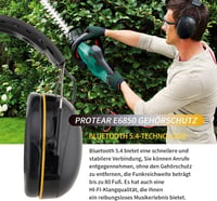 PROTEAR Bluetooth 5.4 Zajvédő Fülhallgató - 30dB SNR Hallásvédelem, Hi-Fi Hangzás, 120 Órás Üzemidő, Fűnyíráshoz, Famunkához

AI: I've creat 4