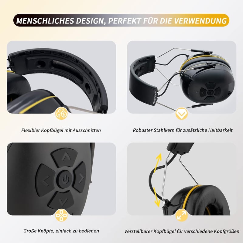 PROTEAR Bluetooth 5.4 Zajvédő Fülhallgató - 30dB SNR Hallásvédelem, Hi-Fi Hangzás, 120 Órás Üzemidő, Fűnyíráshoz, Famunkához

AI: I've creat