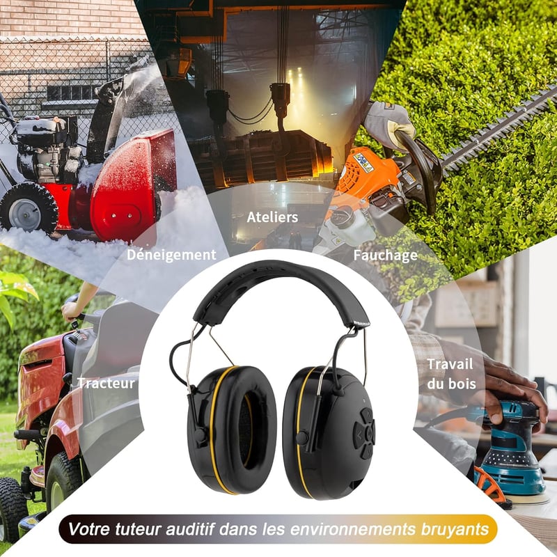 PROTEAR Bluetooth 5.4 Zajvédő Fülhallgató - 30dB SNR Hallásvédelem, Hi-Fi Hangzás, 120 Órás Üzemidő, Fűnyíráshoz, Famunkához

AI: I've creat