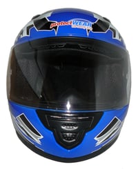Detská motocyklová prilba protectWEAR SA03 - modrá - veľkosť XXS 4