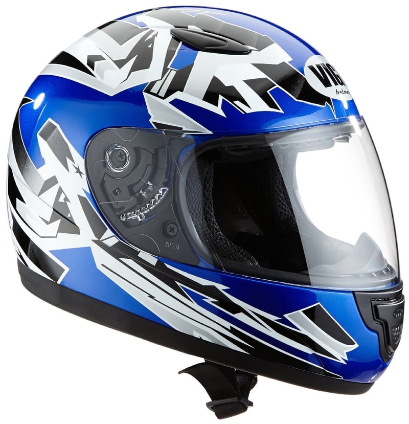 Detská motocyklová prilba protectWEAR SA03 - modrá - veľkosť XXS