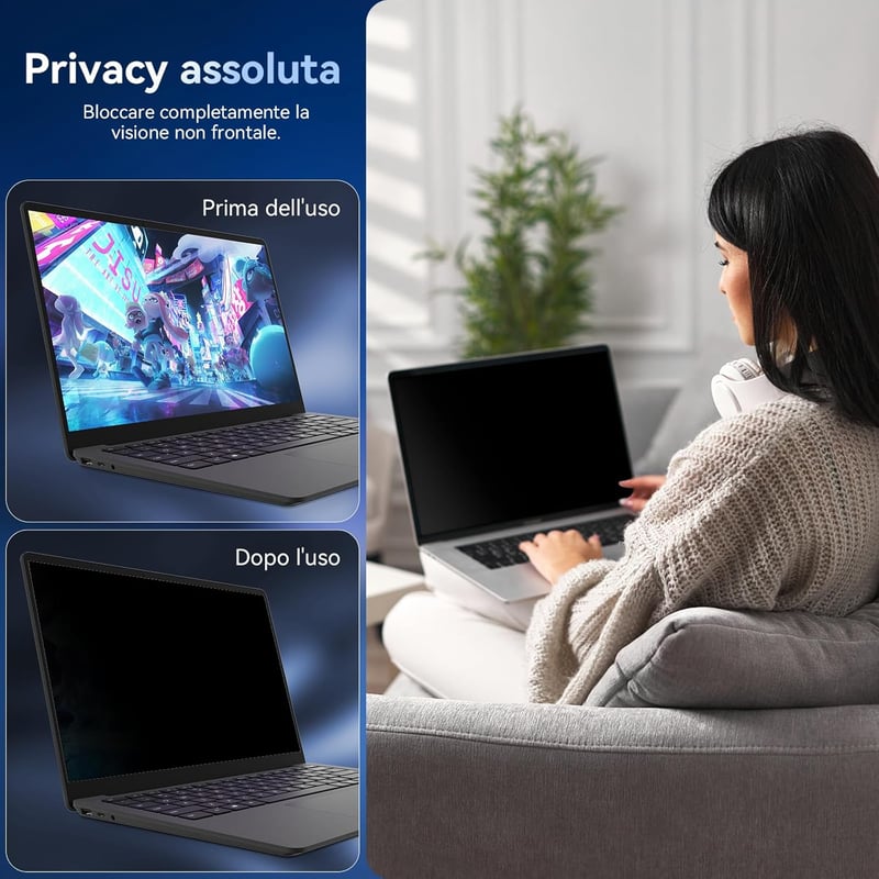 Protescreen 13.3" Laptop Monitorszűrő Privát Képernyővédelem Anti-Kék Fény