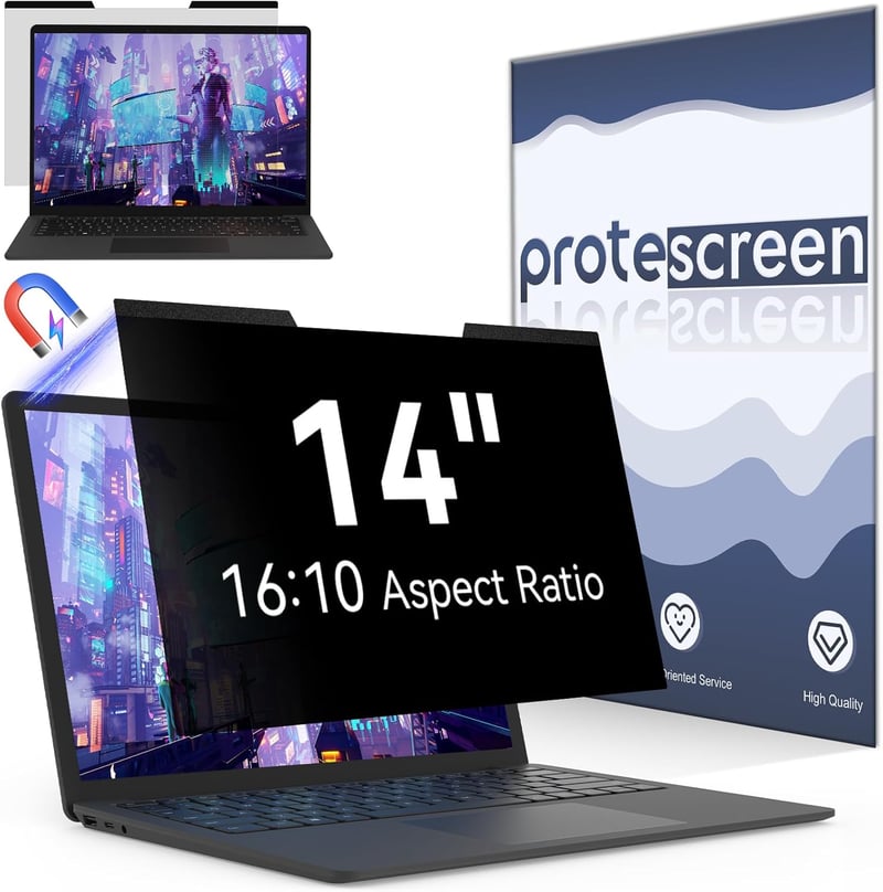 Protescreen 14 Inch Mágneses Laptop Adatvédelmi Képernyő 16:10 Kék Fény Szűrő