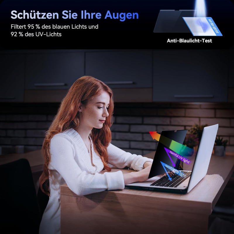 Protescreen 14 Inch Mágneses Laptop Adatvédelmi Képernyő 16:10 Kék Fény Szűrő