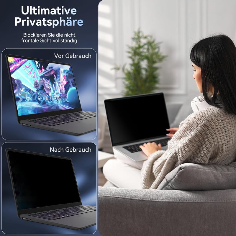Protescreen 15.6" Laptop Adatvédelmi Képernyő 16:9 Kékfény Szűrő