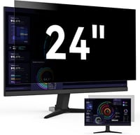 Protescreen 24 hüvelykes 16:9 monitor adatvédelmi szűrő kékfény és tükröződésgátló levehető Lenovo HP Dell Acer Samsung Asus kompatibilis 1