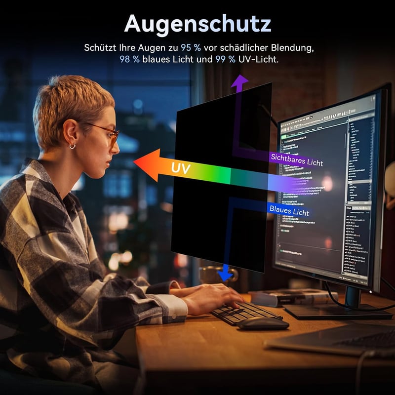 Protescreen 23.8" Monitor Adatvédelmi Szűrő 16:9 Kékfény Szűrő