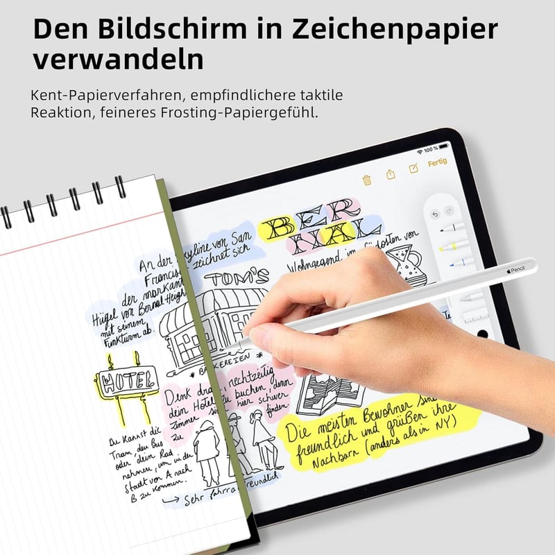 Protescreen 3db Matt Papír Képernyővédő iPad Pro 11 & iPad Air 5 10.9 Íráshoz