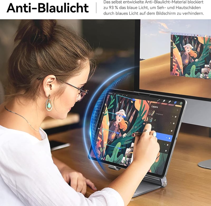 Protescreen 3db Matte Papír Képernyővédő iPad 11 10.9" A16 2025 10. Gen Rajzoláshoz - iPad 11. Gen(A16)2025/ 10. Gen 2022