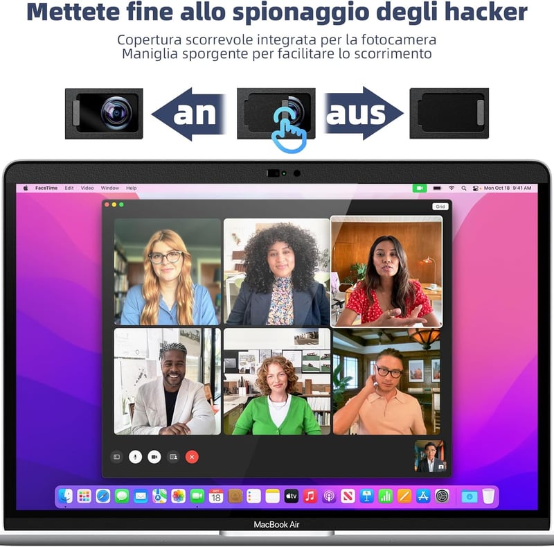Protescreen MacBook Air/Pro 13" mágneses adatvédelmi képernyővédő kék fény szűrővel