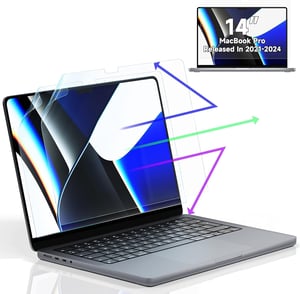 Protescreen zaštitno staklo s filterom plavog svjetla za MacBook Pro 14", 2 komada - MacBook Pro 14" (2021-2023, M1, M2)