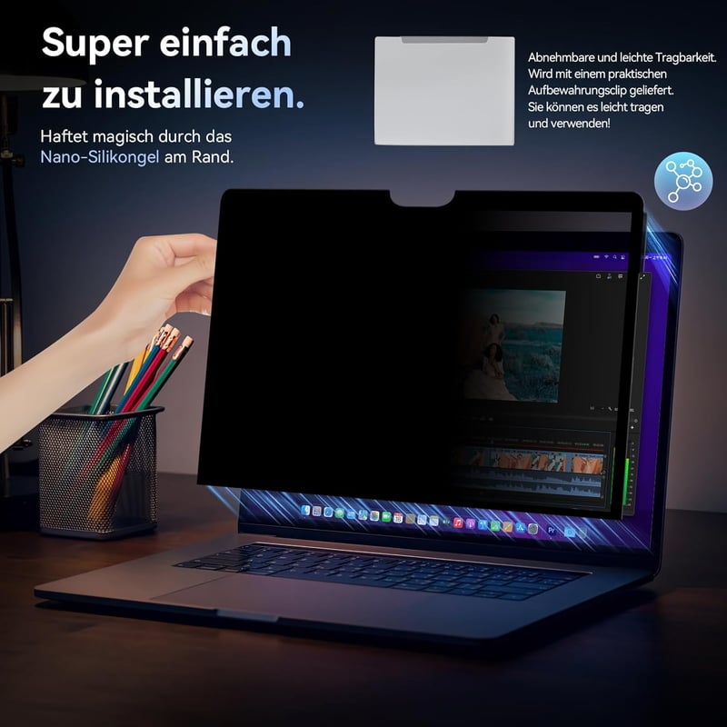 Protescreen MagicSuction MacBook Air 13 & Pro 13 Adatvédelmi Képernyővédő
