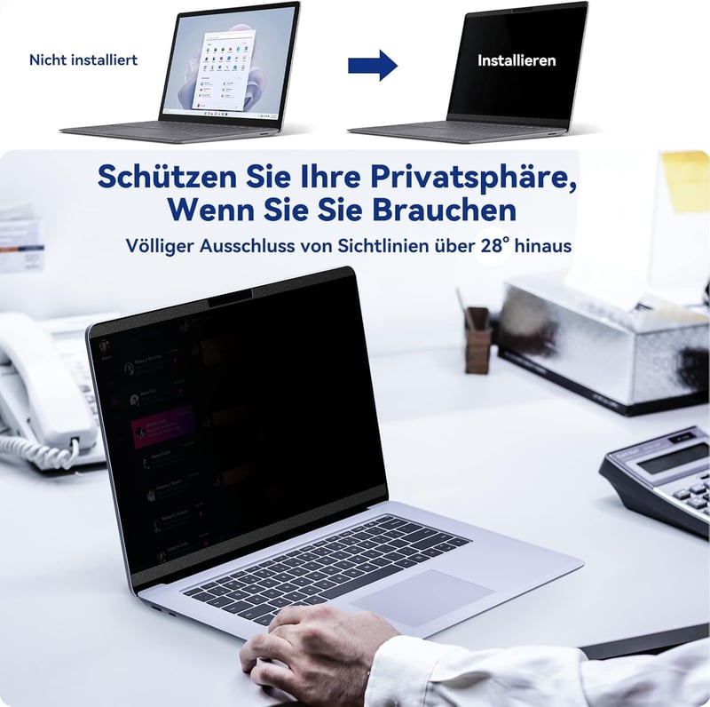 Protescreen Mágneses Adatvédelmi Szűrő Microsoft Surface Laptop Studio 14.4" - Kék Fény Szűrő