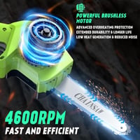 PROTMEX 2-in-1 Akkumulátoros Teleszkópos Metszőolló 8 Colos, Zöld, 900W, Kerti Ágvágó Szett 2 db 4000 mAh Akkuval 3