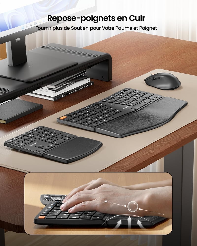 ProtoArc EKM04 Ergonomikus Vezeték Nélküli Billentyűzet és Egér Szett