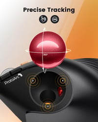 ProtoArc EM05 NL Ergonomikus Trackball Egér Bluetooth Vezeték Nélküli Piros - red 4
