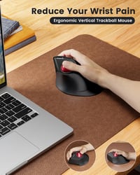 ProtoArc EM05 NL Ergonomikus Trackball Egér Bluetooth Vezeték Nélküli Piros - red 6