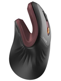 ProtoArc EM11 NL ergonomska vertikalna miš, bežični, 3 uređaja - crno-crveni 1