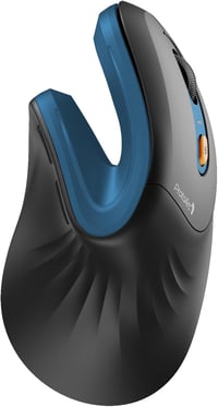 ProtoArc EM11 NL ergonomikus függőleges egér, vezeték nélküli, 3 eszközhöz, fekete/kék 1