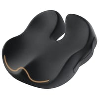 Ergonomický vankúš na sedenie ProtoArc na kancelársku stoličku, ortopedický, čierny, opora pre kríže a sedacie svaly na dlhé sedenie 1